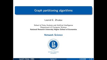 Network Science. Lecture11.Graph partitioning algorithms