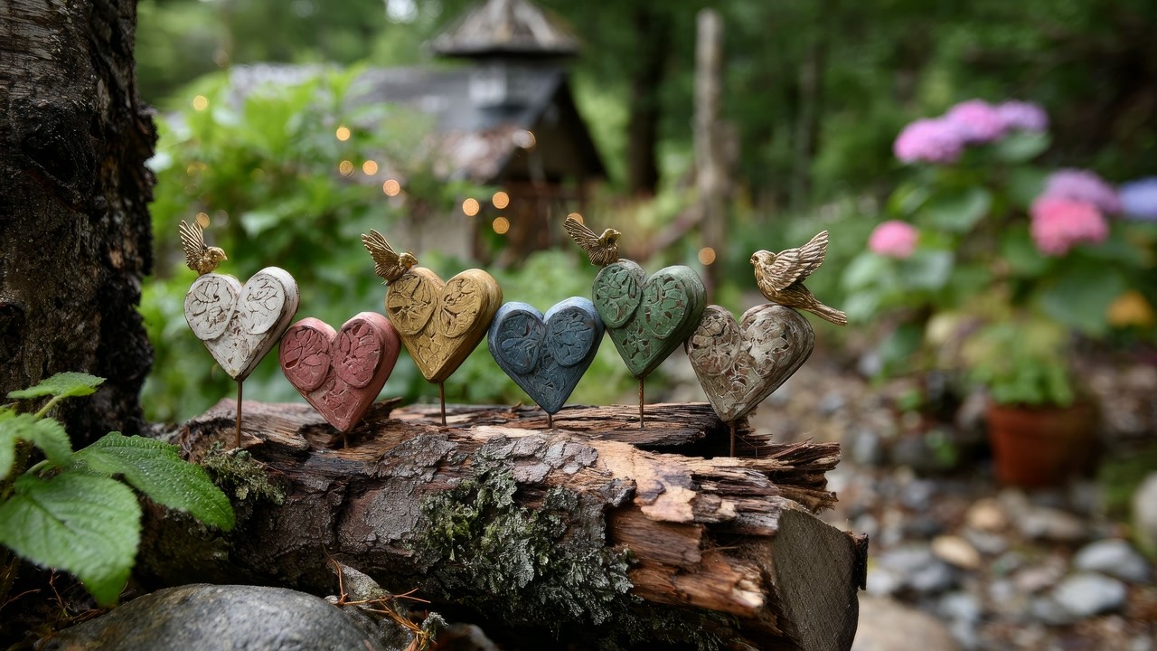Upcycled Spring Garden Decor: Rustic Heart Art From Junk to Cottage Serenity
