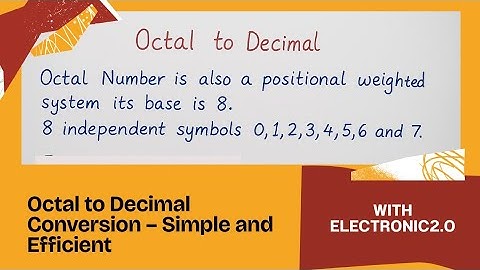 how to convert octal to decimal (number System) |octal to decimal conversion in Hindi