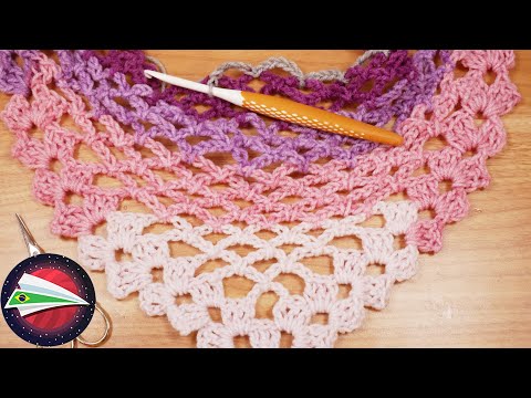 Mesh pattern for triangle scarves | Summer instructions | Scarf idea