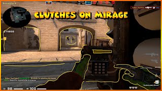 Нарезки CS:GO. Клатчи на Mirage! Опять WH???