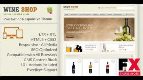 Preview Wine Shop - Prestashop Responsive Theme TForest