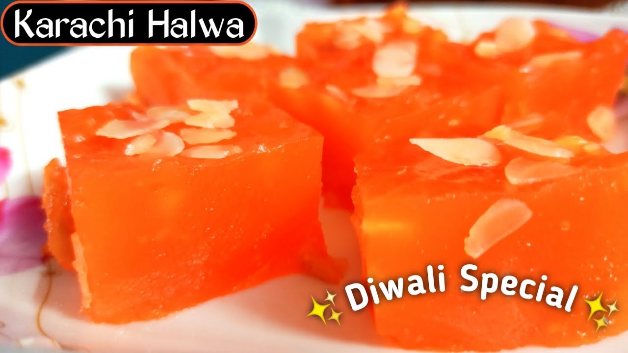 Diwali Sweet Bombay Karachi Halwa   Corn Flour Halwa Recipe   Diwali Special   Simple Halwa Recipe