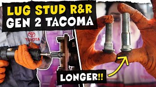 Removing & Installing New Lug Studs on Gen 2 (2005–2015) Toyota Tacoma (And Replacing with LONGER!) by Faye Hadley 8,824 views 9 months ago 12 minutes, 29 seconds