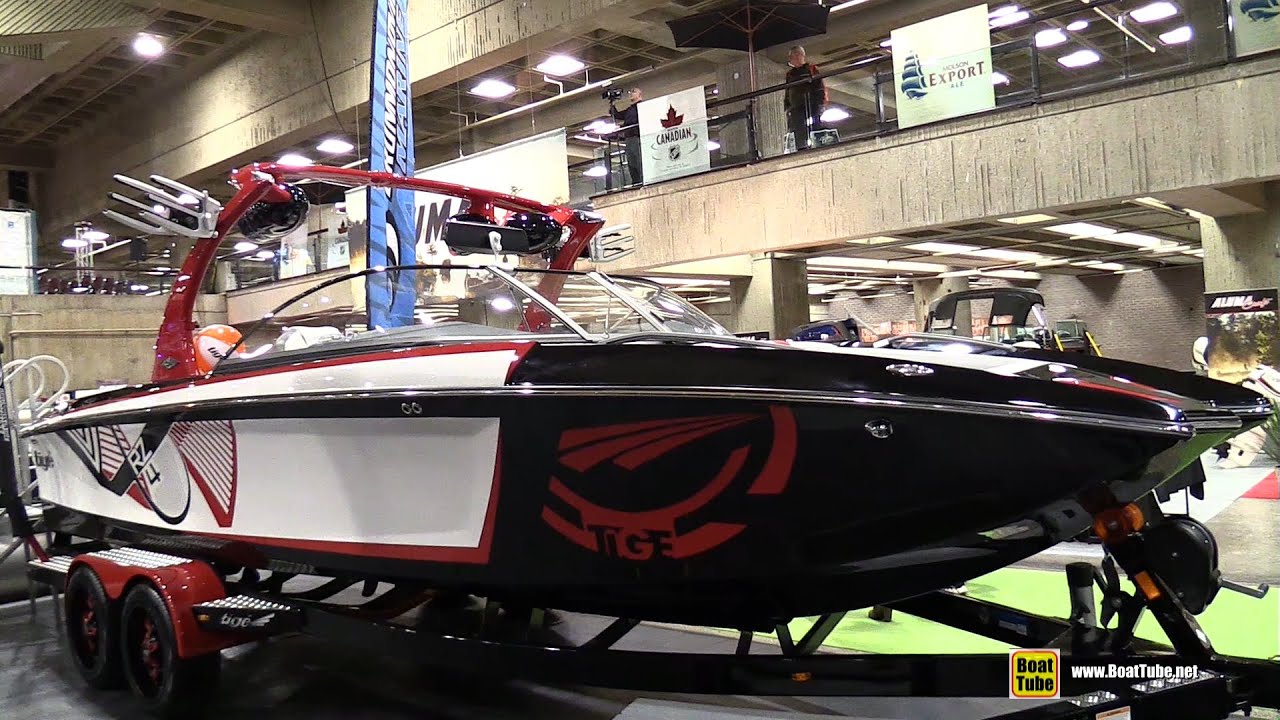 2015 Tige RZ4 Wake Boat - Walkaround - 2015 Montreal Boat Show - YouTube
