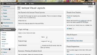 Isotope Visual Layouts WordPress plugin 1 minute overview