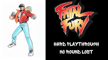 Fatal Fury (Neo Geo AES) - Terry Bogard (Hard) Playthrough - No Round Lost