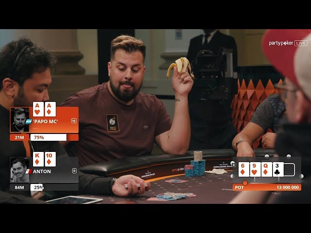 Papo MC eats a banana and goes ALL IN! | Rio Open | MILLIONS South America 2019 class=