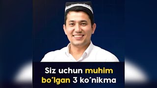 Siz uchun muhim bo'lgan 3 ko'nikma  Muhammadali Eshonqulov