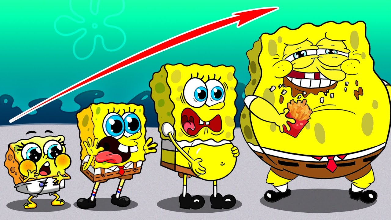 (Animation) Evolution of Fat Spongebob Skinny to Very Fat Spongebob