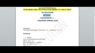 MTH101 Assignment 1 Solution Spring 2023 | MTH101 Assignment 1 Solution 2023
