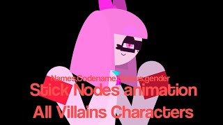 All Villains Character|Stick Nodes Animation