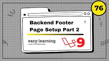 Laravel 9 Project #76 | Backend Footer Page Setup Part 2