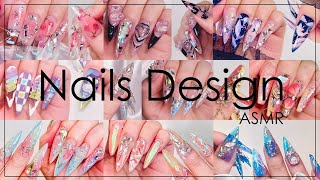 Nail Art ASMR 💖 Design Collection EP.4💅 Extension Nails / Nails at home