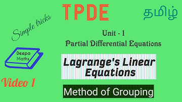 P.D.E - Method of Grouping
