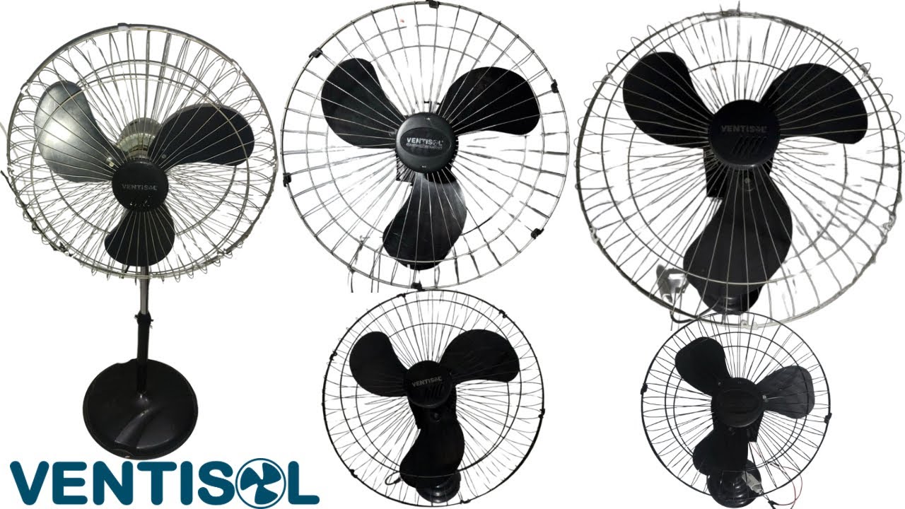 Ventiladores de Coluna Ventisol VC-60 e de Parede VOP-60, VP-60, VP-50