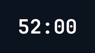 52 Minutes Countdown Timer | Gentle Alarm & Visual Effect | Timer for Workouts, Reminders, Tasks
