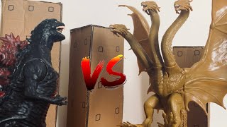 King Ghidorah vs Shin Godzilla | Stop Motion