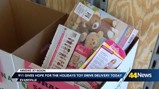 911 Gives Hope volunteers ready to deliver toys to area children today