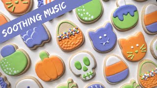 Halloween Cookies with SOOTHING MUSIC ~ Satisfying Cookie Decorating