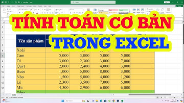 Cách tính toán đơn giản trong Excel dành cho người mới