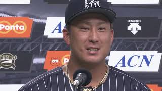 2020年8月23日 オリックス・杉本裕太郎選手 ジョーンズ選手ヒーローインタビュー