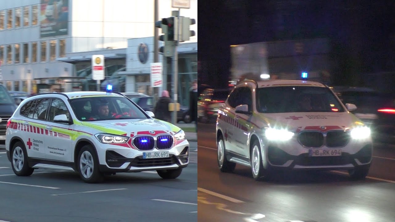 🚑[Selten]🚑 2x Blutkonserven Eildienst DRK Bremen auf Einsatzfahrt