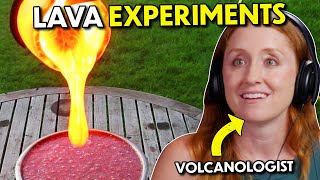 Volcanologist Reacts to Satisfying Lava Experiments | Lava vs Everything!