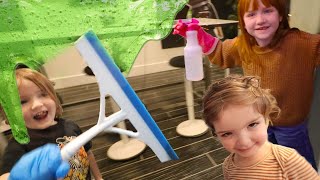 ADLEY & NiKO Cleaning Routine!! Hide n Seek for Pokemon cards at Dads Spacestation and pirate island