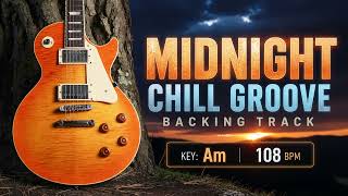 Midnight Chill Groove Guitar Backing Track Jam in Am | 108 BPM