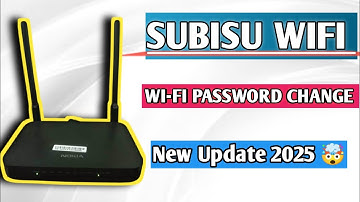 Subisu wifi password change ?