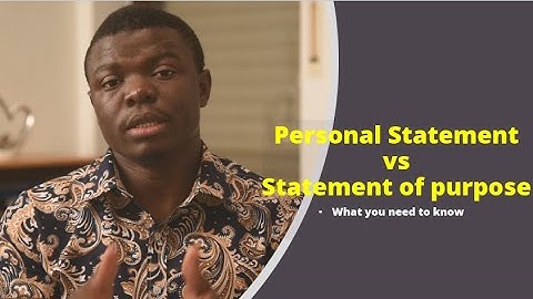 Differences between your personal statement and the statement of purpose (SOP)
