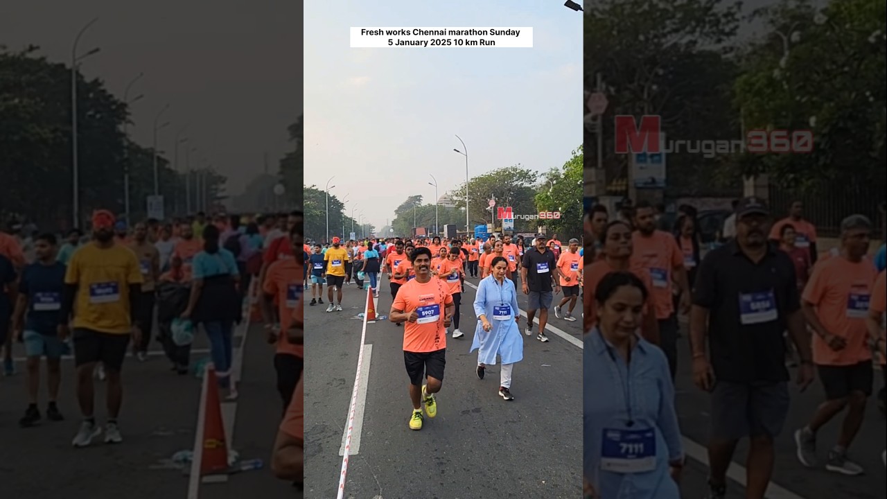 Fresh works Chennai marathon Sunday 5 January 2025 10 km Run Dear MURUGAN  Congratulations