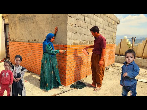 Modern building in the village. Hassan demonstrated the beautiful style of tile work in Iran @TIR78