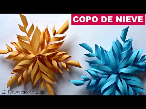 Adorno de Navidad, Copo de Nieve de Papel. How to Make Paper Snowflakes