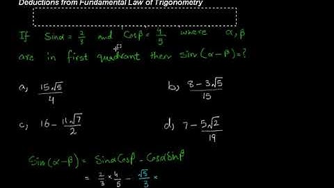 Exam prep F.Sc Math LEC1: Trigonometric Identities Sum and Difference of Anglesnce of Angles