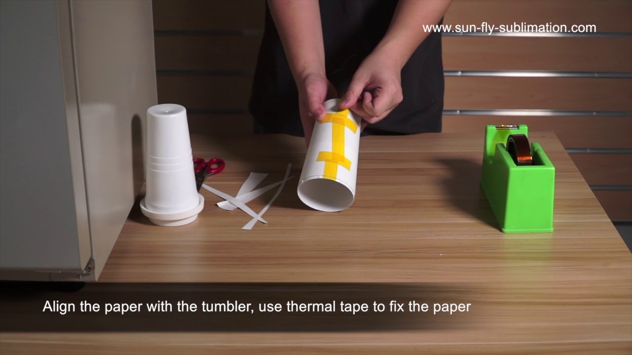 double wall tumbler printing video printed by oven - YouTube