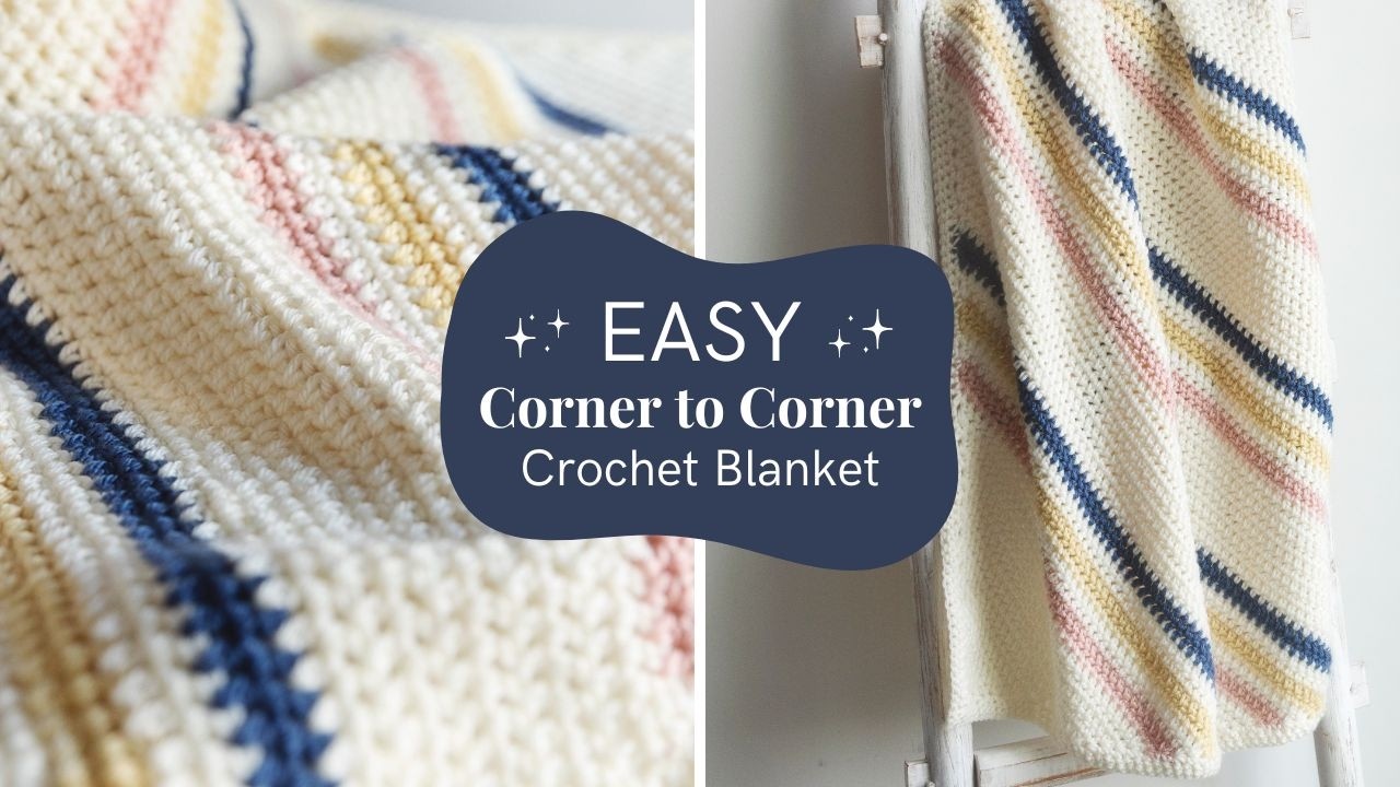 Easy Corner to Corner Crochet Blanket - YouTube