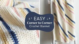 Easy Corner to Corner Crochet Blanket