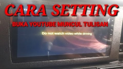 Do not watch video while driving // How to fix video warning