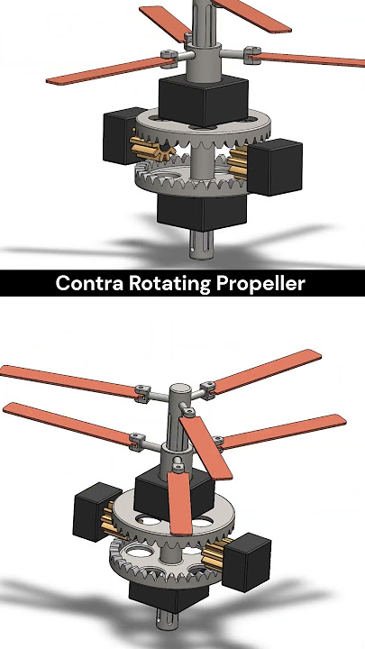 Contra-Rotating Propeller📌#propeller  #mechanism #turboprop @Er_Simmu1014