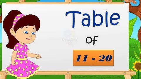 Table of 11 to 20 | multiplication table of 11 to 20 | Multiplication Time of tables 2 to 20