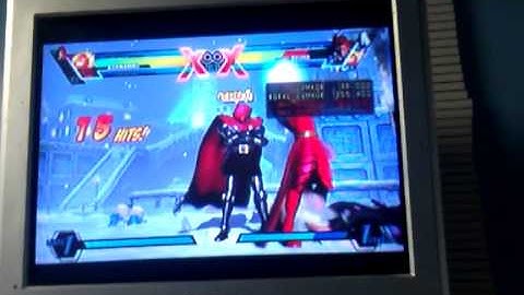 UMVC3 Dormammu double hyper air throw combo (Corner) (Hidden Missiles+Hell Spitfire H)