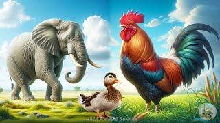 : Cute Little Animals: Shelduck, Elephant, Chicken, Owl, Cheetah, Pelican - Wild Animal Sounds