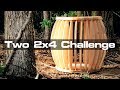 Two 2x4 Challenge: A Mid Mod Stool Made Entirely of 2x4s!