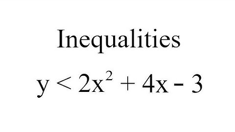 Pre-Calc 11 - 505 - Inequalities - Quadratic in Two Variables