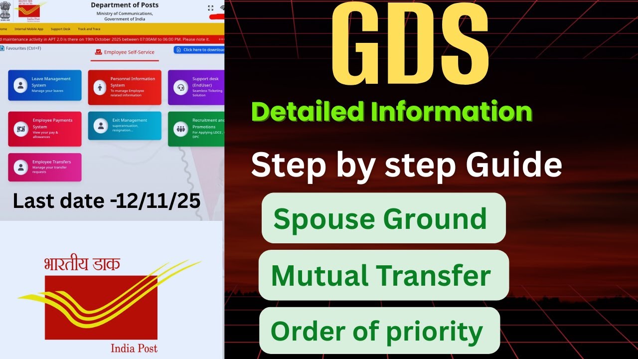 GDS RULE-3 Transfer Explained in Kannada | Step-by-Step Process 2025 | Postal Department Update