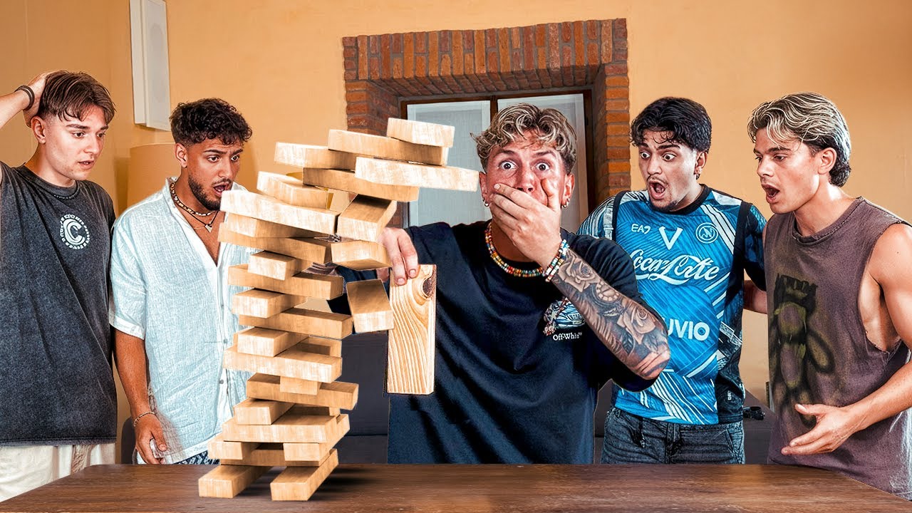 SFIDO I 7SINS A JENGA😵‍💫 PENITENZA ESTREMA CON SCOSSA⚡️