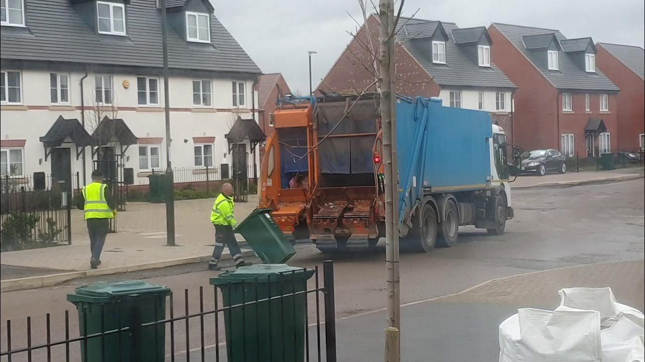 Green bin recycling bin being emptied YouTube