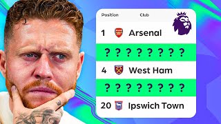 Details PREDICTING THE ENTIRE 24/25 PREMIER LEAGUE TABLE News